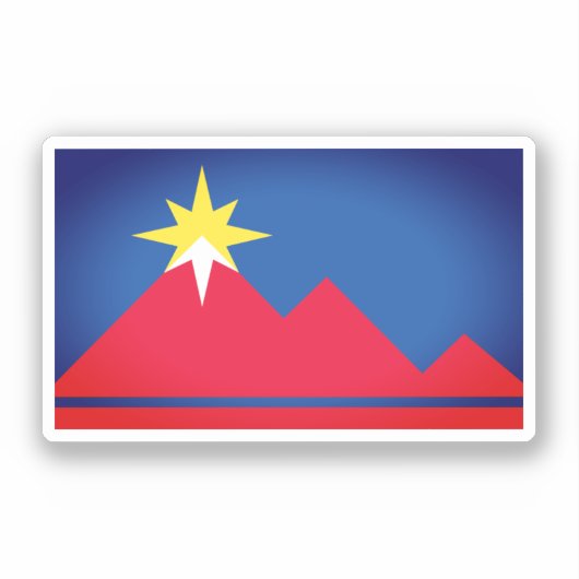 Vlag van Pocatello, Idaho Sticker (Voorkant)