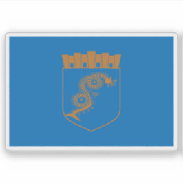 Vlag van Pogradec, Albanië Sticker