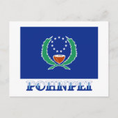 vlag van Pohnpei, met naam Briefkaart (Voorkant)