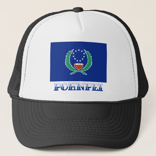 vlag van Pohnpei, met naam Trucker Pet (Voorkant)