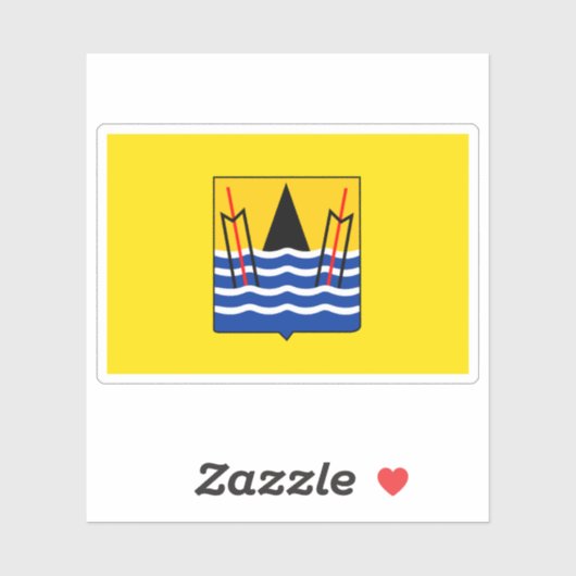 Vlag van Pointe-Noire, Republiek Congo Sticker (Vel)