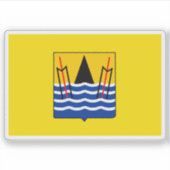 Vlag van Pointe-Noire, Republiek Congo Sticker (Voorkant)