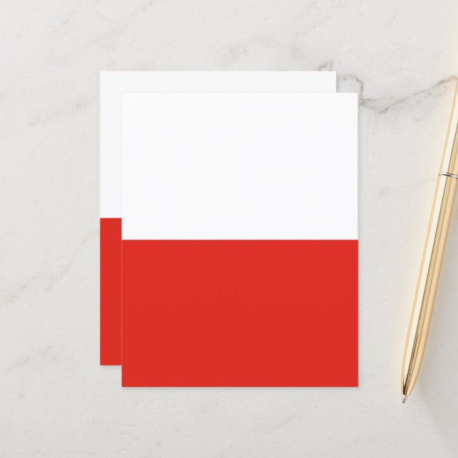 Vlag van Polen (Voorkant / Achterkant in situ)