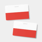 Vlag van Polen Badge (Voor- en achterkant)