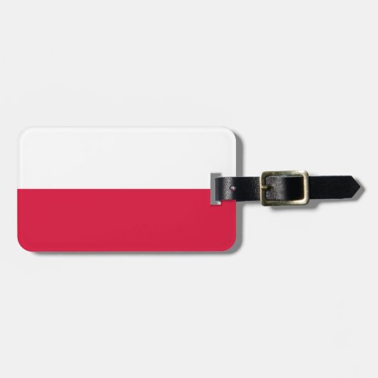 Vlag van Polen Bagagelabel (Voorkant horizontaal)
