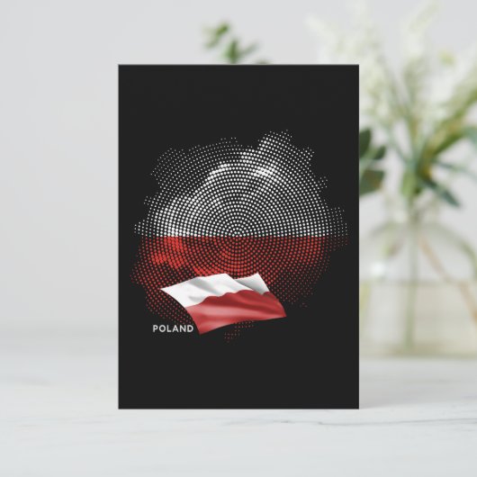 Vlag van Polen Bedankkaart (Staand voorkant)