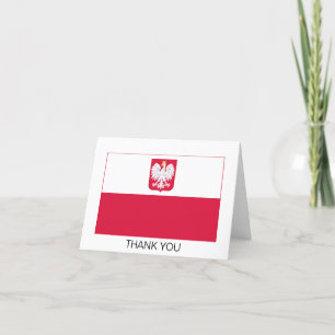 Vlag van Polen Bedankkaart