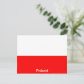 vlag van Polen Briefkaart (Staand voorkant)