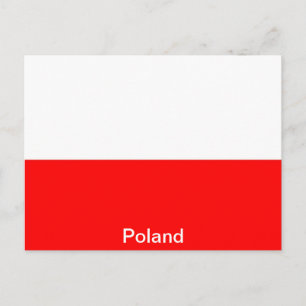 vlag van Polen Briefkaart