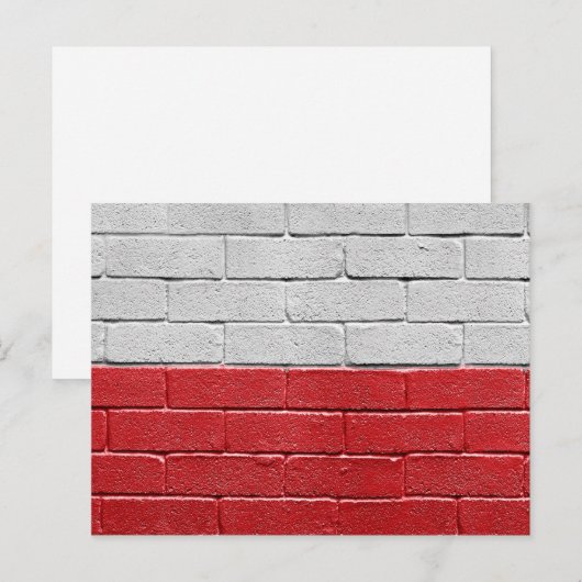 vlag van Polen Briefkaart (Voorkant / Achterkant)
