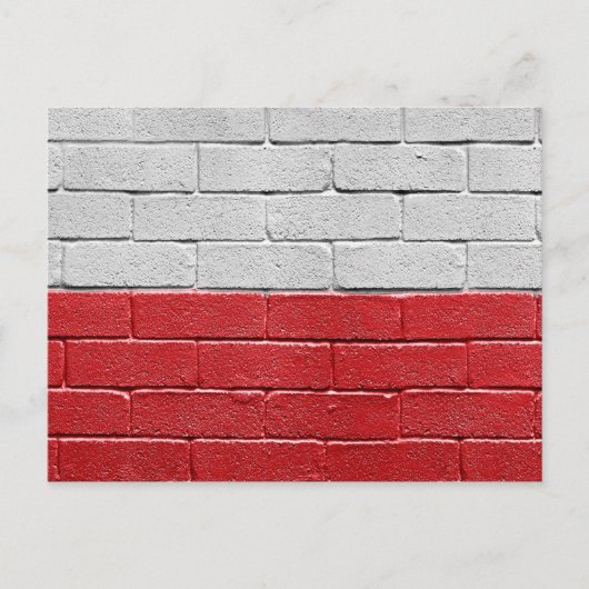 vlag van Polen Briefkaart (Voorkant)