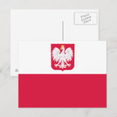 Vlag van Polen Briefkaart (Voorkant / Achterkant)