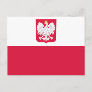 Vlag van Polen Briefkaart