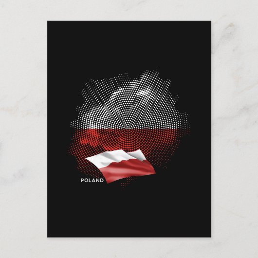 Vlag van Polen Briefkaart (Voorkant)