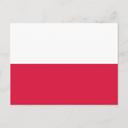 Vlag van Polen Briefkaart (Voorkant)