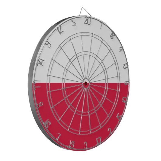 Vlag van Polen Dartbord (Voorkant Links)