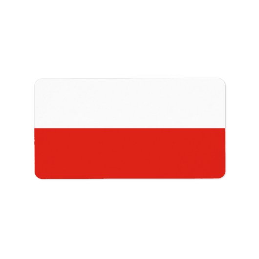 Vlag van Polen Etiket (Voorkant)