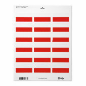 Vlag van Polen Etiket (Full Sheet)
