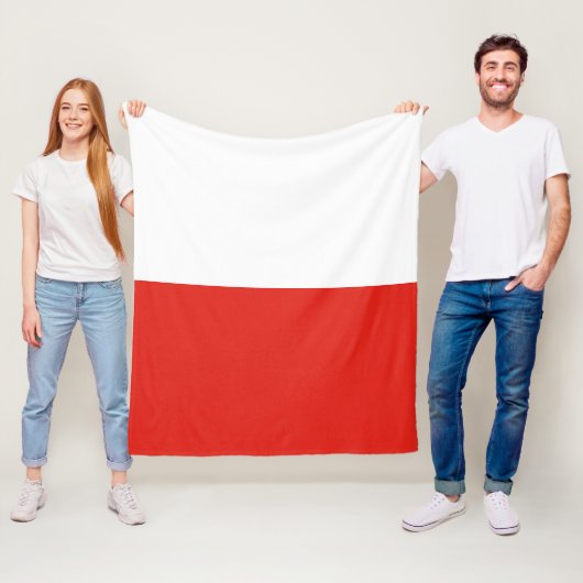 Vlag van Polen Fleece Deken (In situ)