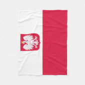Vlag van Polen Fleece Deken (Voorkant)
