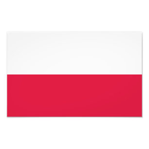Vlag van Polen Foto Afdruk