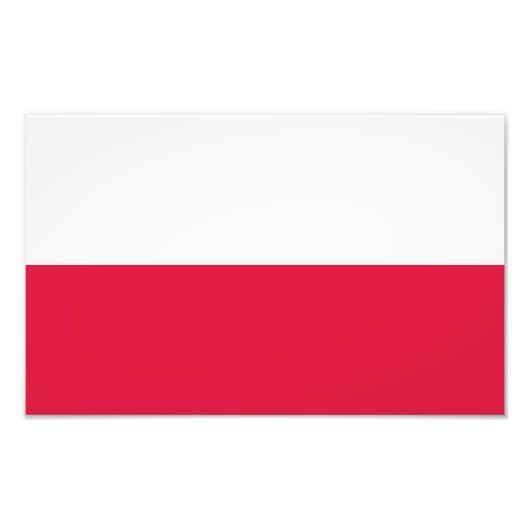 Vlag van Polen Foto Afdruk (Voorkant)