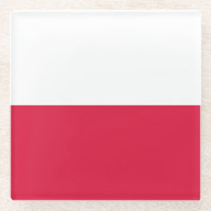 Vlag van Polen Glazen Onderzetter