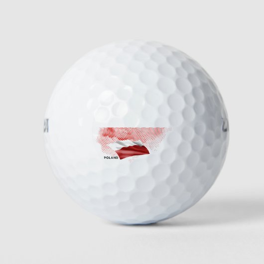 Vlag van Polen Golfballen (Voorkant)