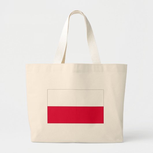 vlag van Polen Grote Tote Bag (Voorkant)