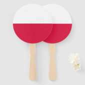 Vlag van Polen Handwaaier (Voorkant en achterkant)