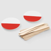 Vlag van Polen Handwaaier (Niet-gemonteerd)