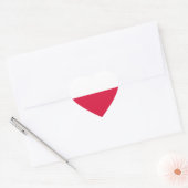 vlag van Polen Hart Sticker (Envelop)