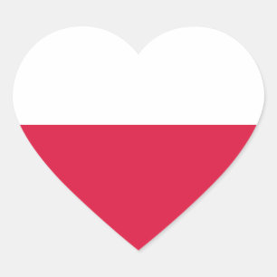 vlag van Polen Hart Sticker