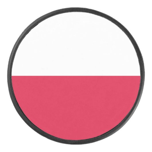 Vlag van Polen Hockey Puck (Voorkant)