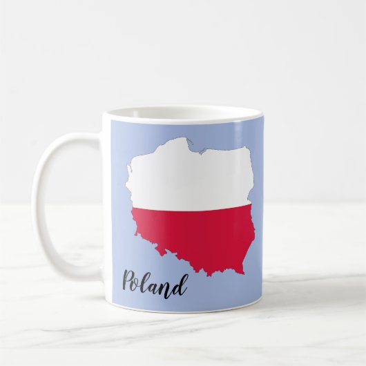 Vlag van Polen Kaart Koffiemok (Links)