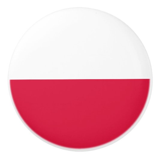Vlag van Polen Keramische Knop (Voorkant)