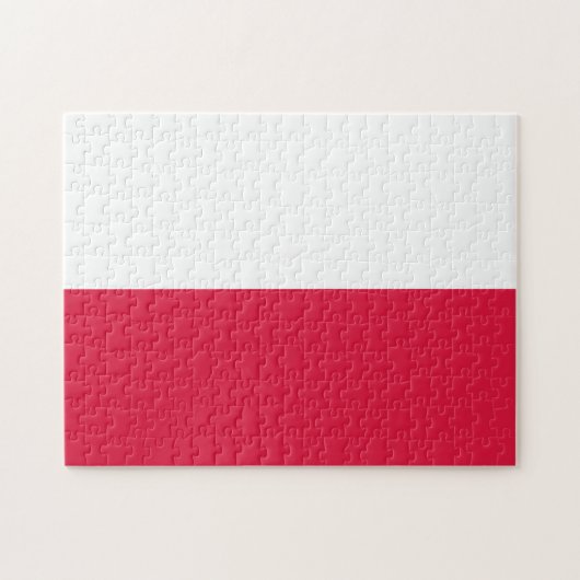 Vlag van Polen Legpuzzel (Horizontaal)