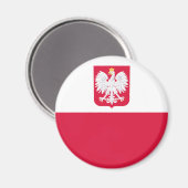 Vlag van Polen Magneet (Voorkant / Achterkant)