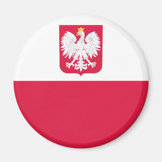 Vlag van Polen Magneet (Voorkant)