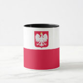 Vlag van Polen (met wapen) Mok (Midden)