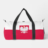 Vlag van Polen (met wapen) Plunjezak (Voorkant)