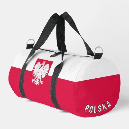 Vlag van Polen (met wapen) Plunjezak (Linkerhoek)