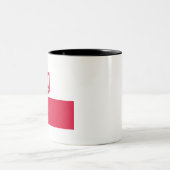 Vlag van Polen (met wapen) Tweekleurige Koffiemok (Center)