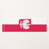 Vlag van Polen (met wapen) Yogamat (Voorkant (horizontaal))