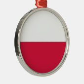 Vlag van Polen Metalen Ornament (Rechts)