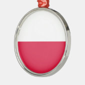 Vlag van Polen Metalen Ornament (Links)