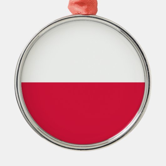 Vlag van Polen Metalen Ornament (Voorkant)