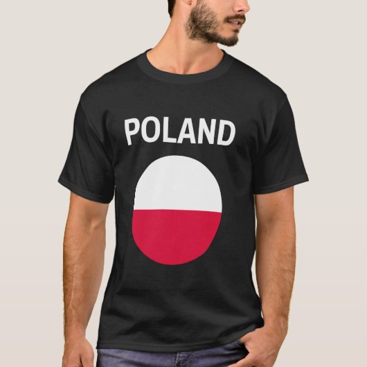 Vlag van Polen Modern T-shirt (Voorkant)