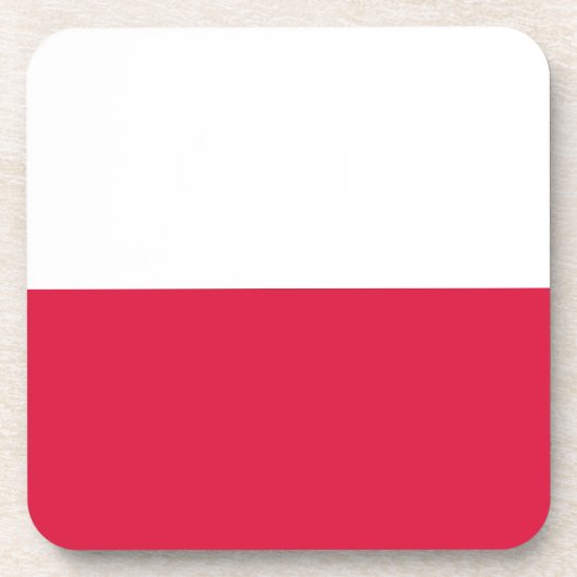 vlag van Polen Onderzetter (Voorkant)