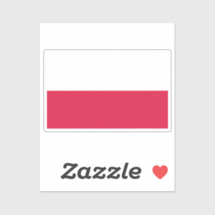 Vlag van Polen op maat gesneden  Sticker